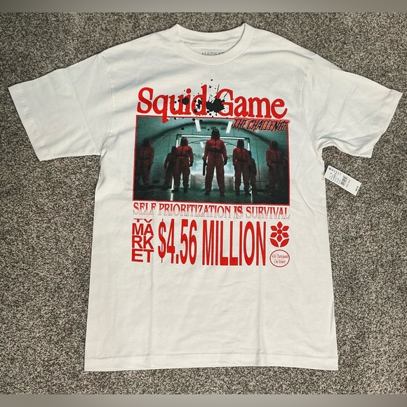 Market PacSun Netflix White Squid Game T-Shirt Med New - Picture 1 of 5